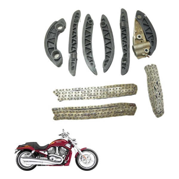 Kit Guia Tensor Corrente Comando Harley V-rod 1130 03-06