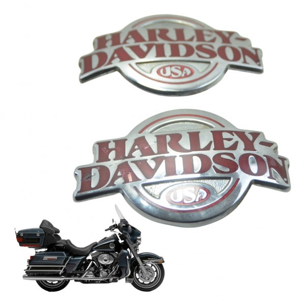 Par Emblema Tanque Harley Electra Glide Touring 1450 Orig