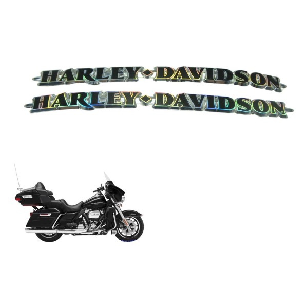 Par Emblema Tanque Harley Electra Glide Touring 17-19 Orig