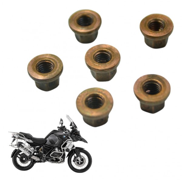 Jogo Porca Escape Bmw R1250 R 1250 Adv 19-24 Original