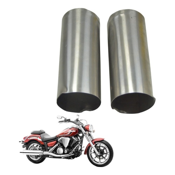 Par Capa Bengalas C/ Detalhes Yamaha Xvs 950 Midnight 09-16