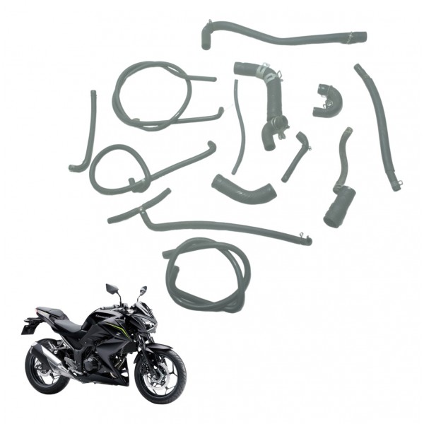 Kit Mangueiras Kawasaki Z 300 13-18 Original