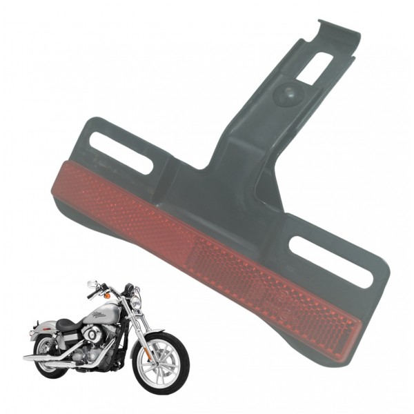 Suporte Placa C/ Refletor Harley Dyna Super Glide Fxd 09-11