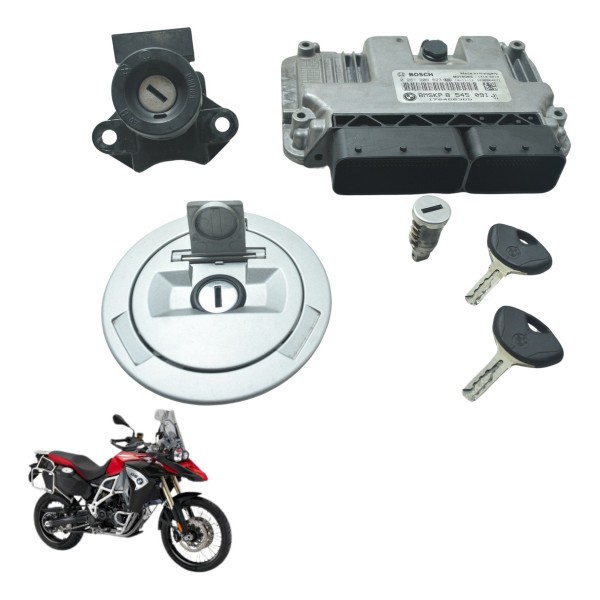 Kit Chave Ignição Code Modulo Bmw F 800 Gs Adv 13-16 Orig