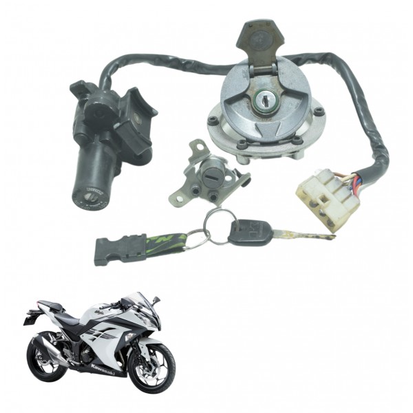 Kit Chave Ignição Kawasaki Ninja 300 13-18 Original