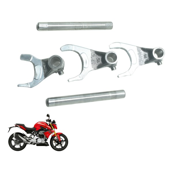 Jogo Garfo Caixa Marcha Bmw G 310 R 17-20 Original Usado