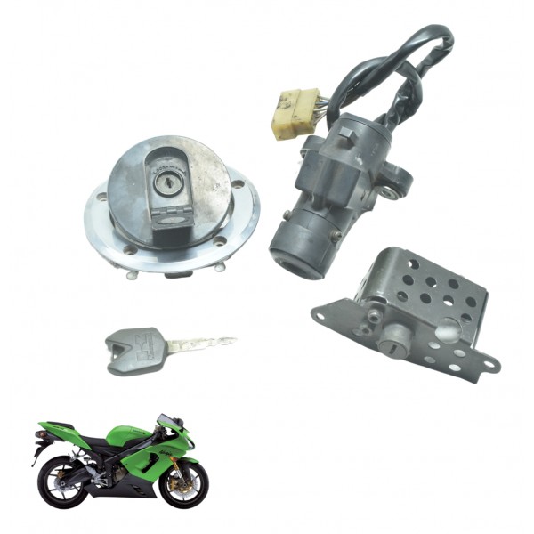 Kit Chave Ignição Kawasaki Zx 6r 05-06 Original