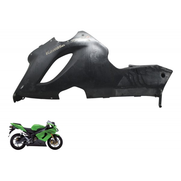 Spoiler Esquerdo C/ Avaria Kawasaki Zx 6r 05-06 Original