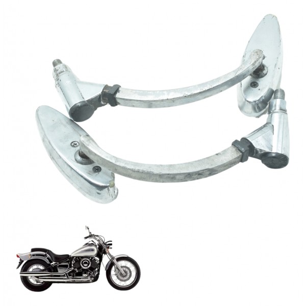 Par Espelhos C/ Detalhes Yamaha Xvs 650 Drag Star 98-06