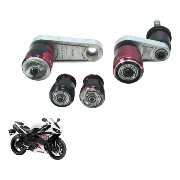 Jogo Slider C/ Detalhes Yamaha Yzf R1 09-15 Original