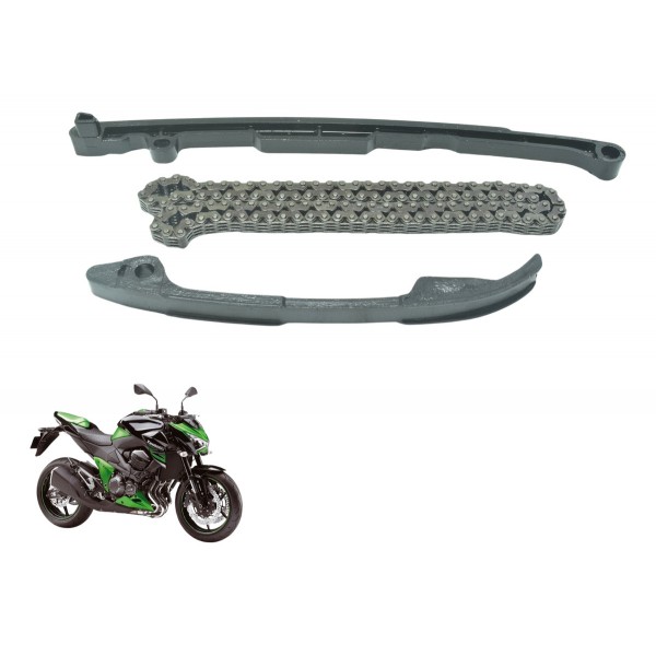 Kit Guia Tensor Corrente Comando Kawasaki Z 800 13-17 Orig