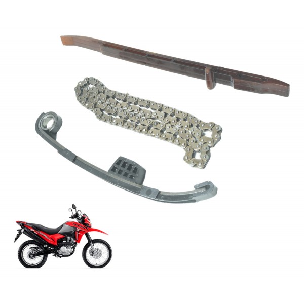 Kit Guia Tensor Corrente Comando Honda Nxr Bros 160 15-23