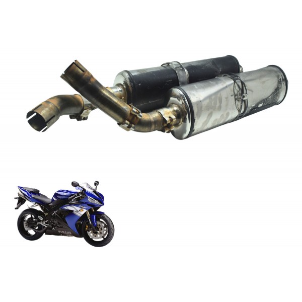 Par Ponteira Escape Micron Akrapovic Yamaha Yzf R1 04-06