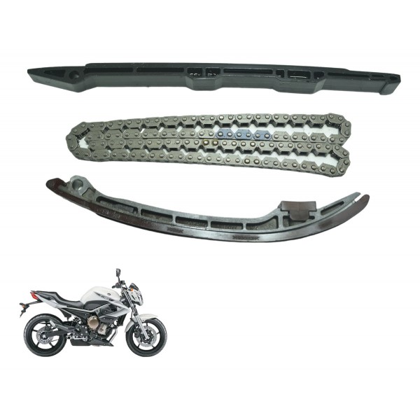 Kit Guia Tensor Corrente Comando Yamaha Xj6 N 10-12 Original