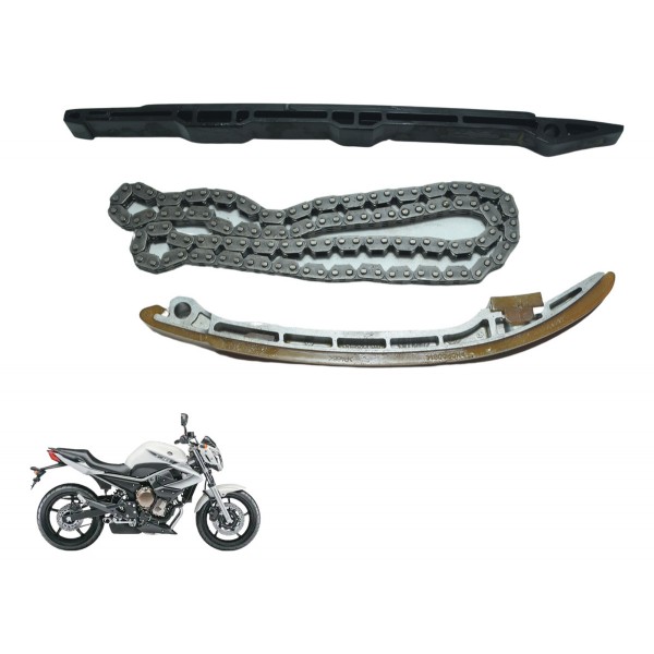 Kit Guia Tensor Corrente Comando Yamaha Xj6 N 10-12 Original