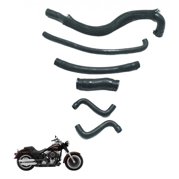 Kit Mangueira Harley Softail Fat Boy Flstf 11-15 Original