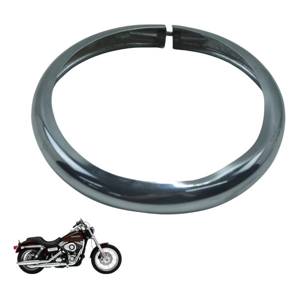 Aro Farol C/ Detalhes Harley Dyna Super Glide Fxdc 08-11