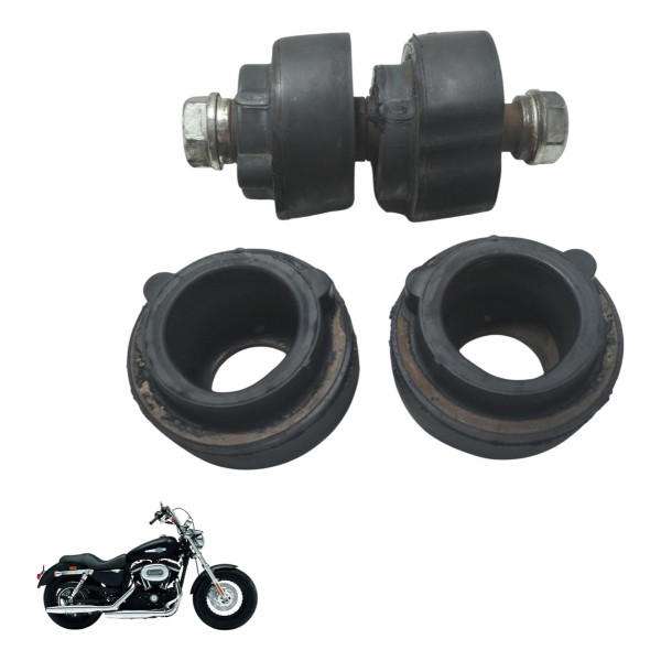 Jogo Coxim Suporte Motor C/ Det Harley Xl 1200 Cb 14-16 Orig